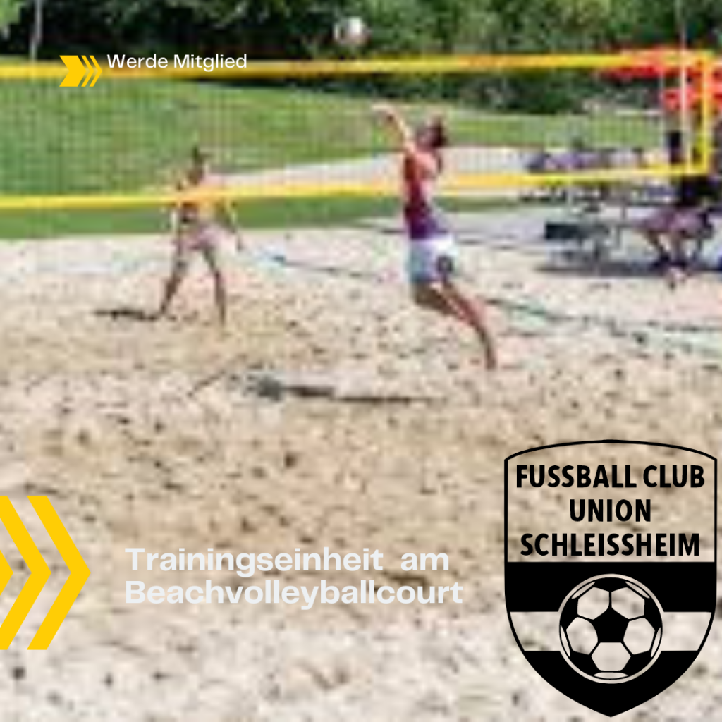 Trainingseinheit des FC Union Schleißheim am Beachvolleyballcourt