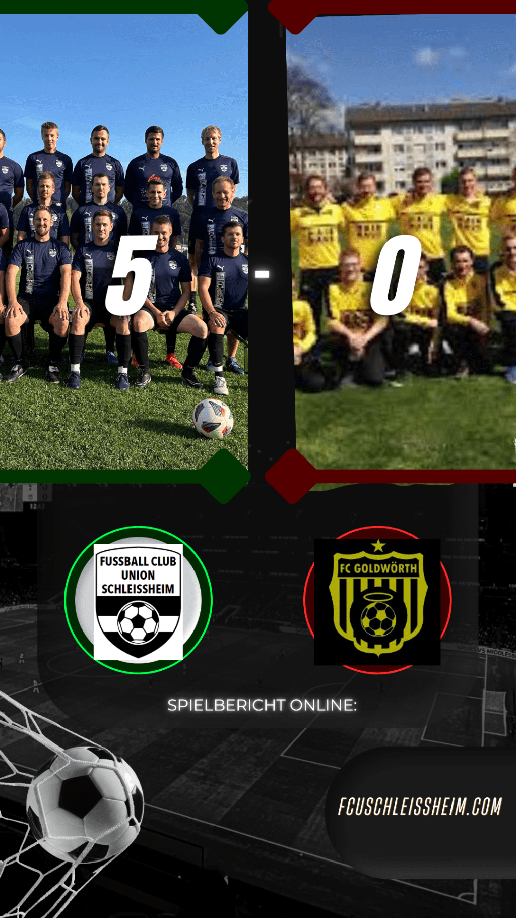 Spielbericht: FC Union Schleißheim gegen FC&nbsp;Goldwörth