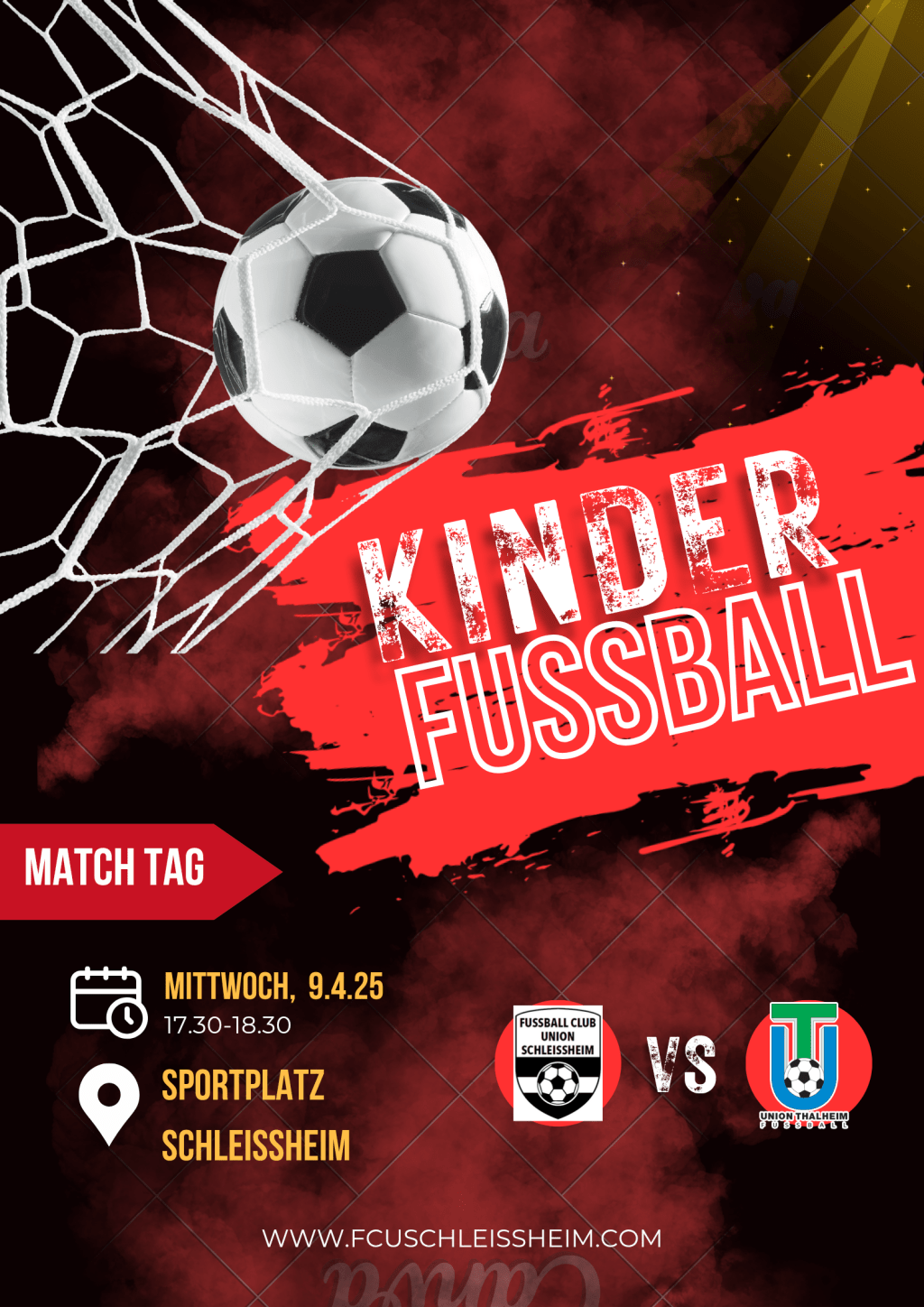 Ankündigung: Freundschaftsspiel der YoungStars gegen die U11 von Union Thalheim am 9. April&nbsp;2025