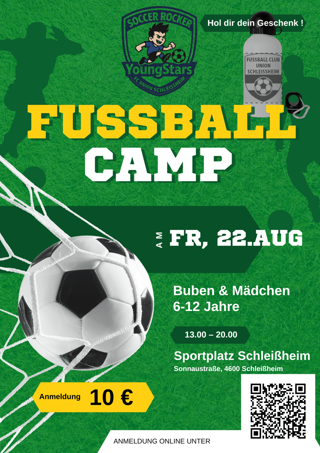 Anmeldung zur Ferienaktion des FC Union Schleißheim